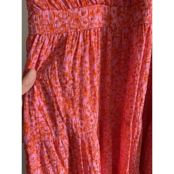Rachel Zoe Pink Orange Babydoll Dress Coquette Preppy Sz 10 - Picture 5 of 7
